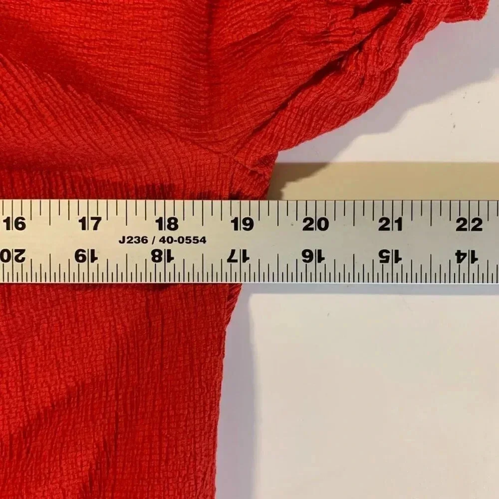 Madewell‎ Texture & Thread Women's Peasant L2939 Top Puff Sleeve Shirt Size XXS